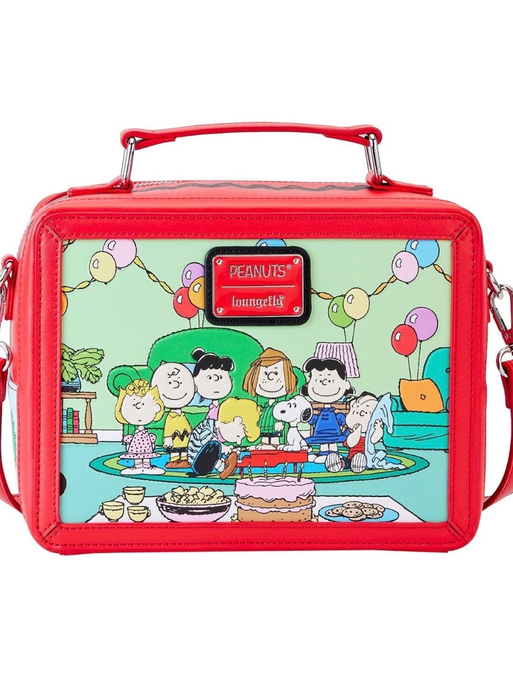Loungefly Peanuts Charlie Brown Lunchbox Crossbody Bag - Picture 6 of 8